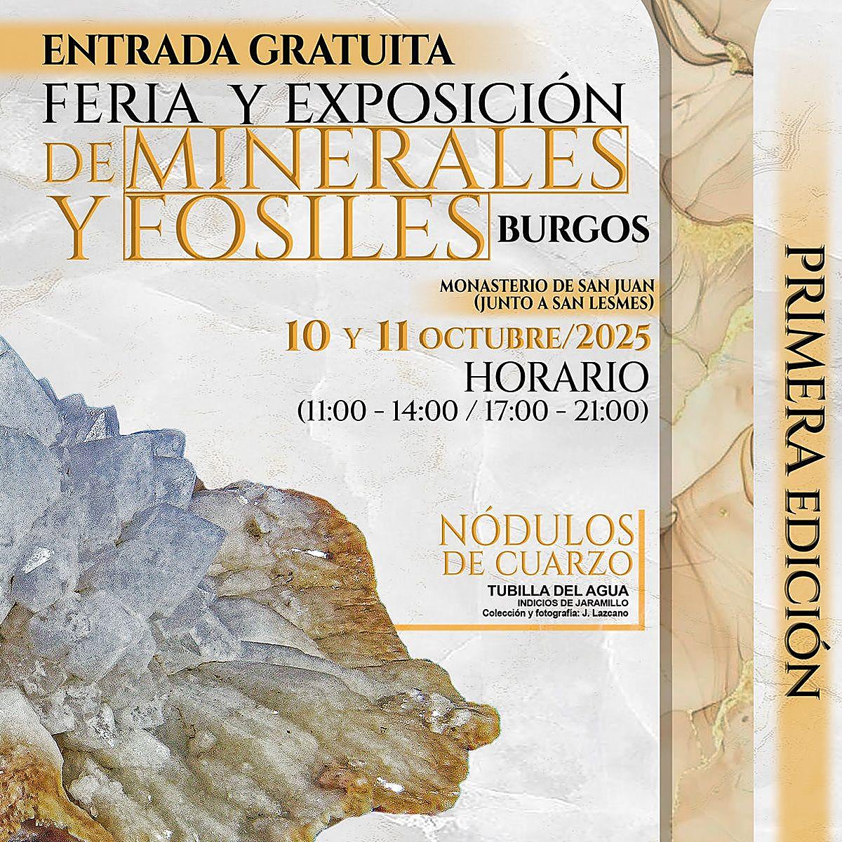 Burgos lanza su primera Feria de Minerales y Fósiles