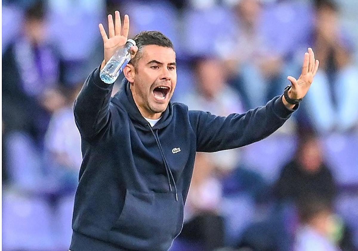 Fran Justo surante el encuentro en el José Zorrilla