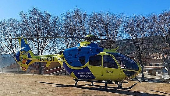 Evacúan en helicóptero a un trabajador tras un accidente en un parque fotovoltaico de Burgos
