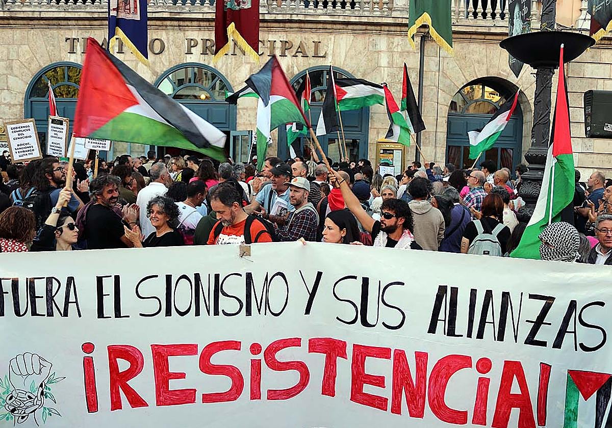Manifestación en Burgos en apoyo del pueblo palestino.