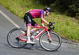 Sinuhé Fernández, durante su debut en La Vuelta.