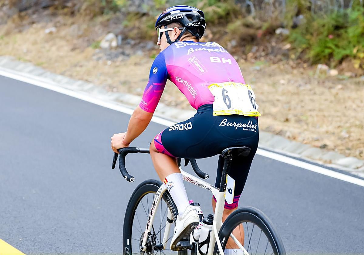 Carlos García Pierna, escapado en solitario.