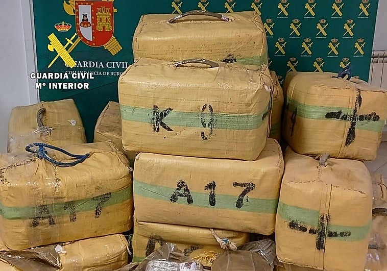 Se trata del mayor alijo de hachís intervenido en la historia en la provincia de Burgos.