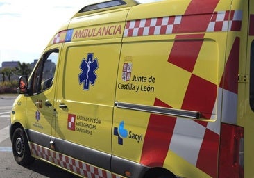 Un motorista herido tras sufrir una caída en un pueblo de Burgos