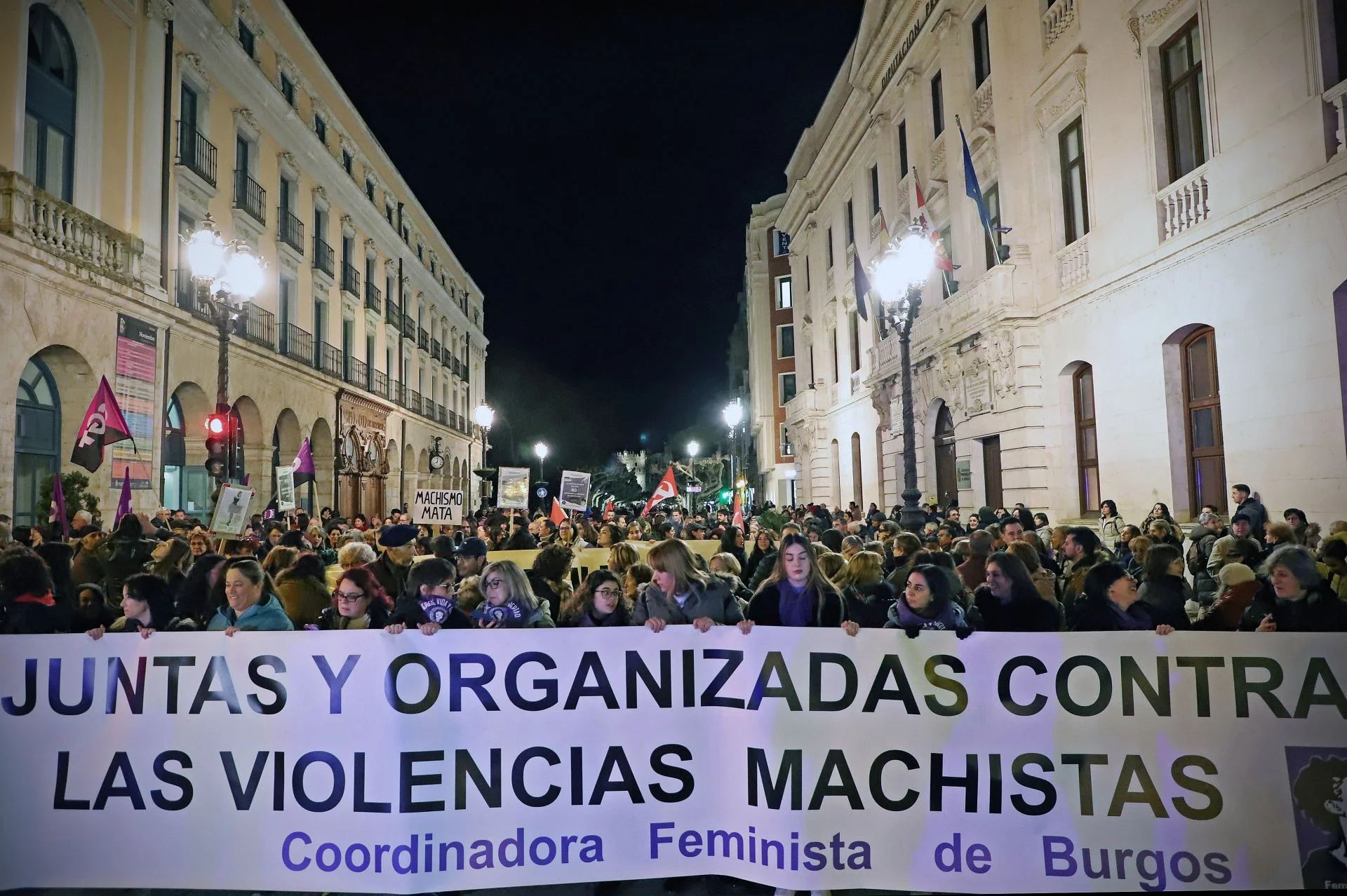 Imagen de la manifestación del 8 de marzo de 2024 en la calles de Burgos capital.