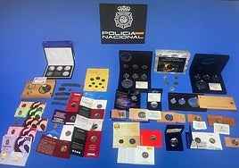 Imágen de las monedas sustraidas.