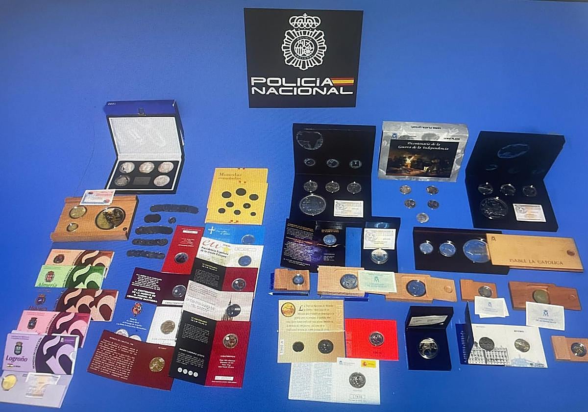 Imágen de las monedas sustraidas.