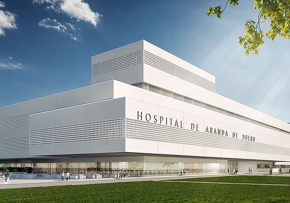 Maqueta del nuevo hospital comarcal de Aranda de Duero.
