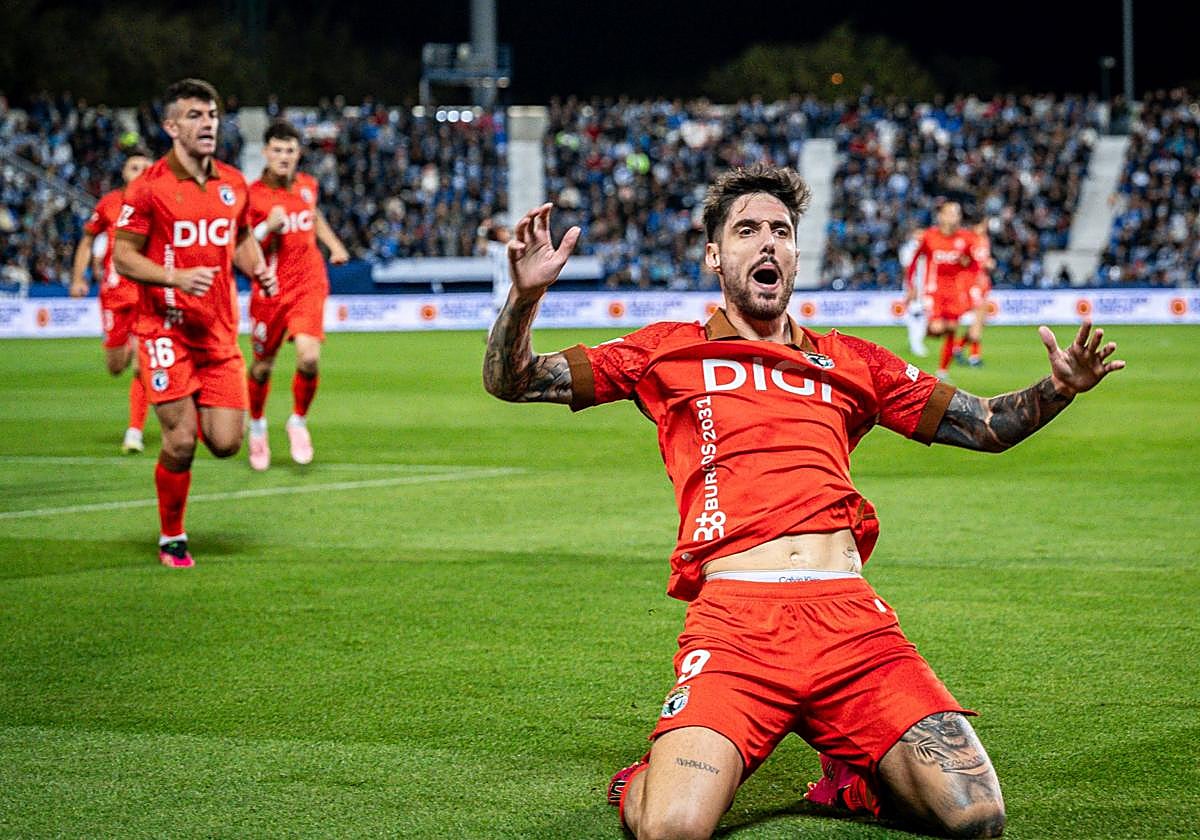 Fer Niño, uno de los máximos goleadores del equipo, celebrando el tanto ante el Leganés.