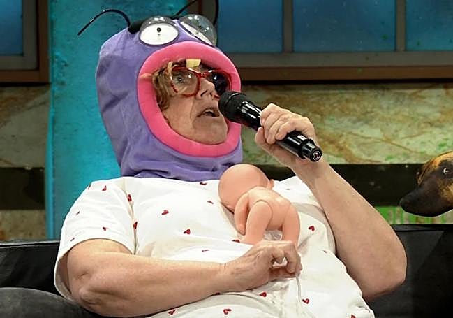 Piluca en el escenario de La Revuelta