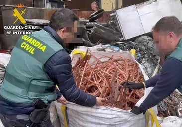 Desmantelado un gran grupo dedicado al robo de cobre que actuó en Burgos