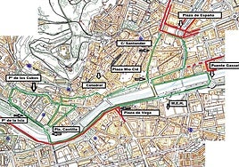 Plano con el recorrido de la carrera.