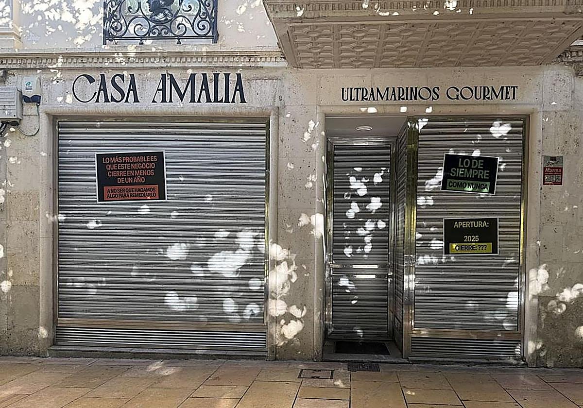 Fachada del local de Burgos, Casa Amalia.