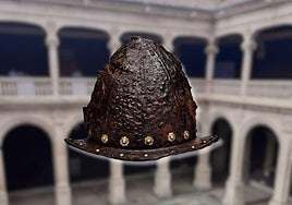 Una de las armaduras encontradas en en Palacio de Avellaneda de Peñaranda de Duero