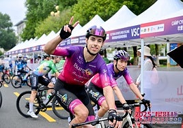 Fuentes cerró su etapa como morado contribuyendo al éxito colectivoen el Tour de Huangshan.