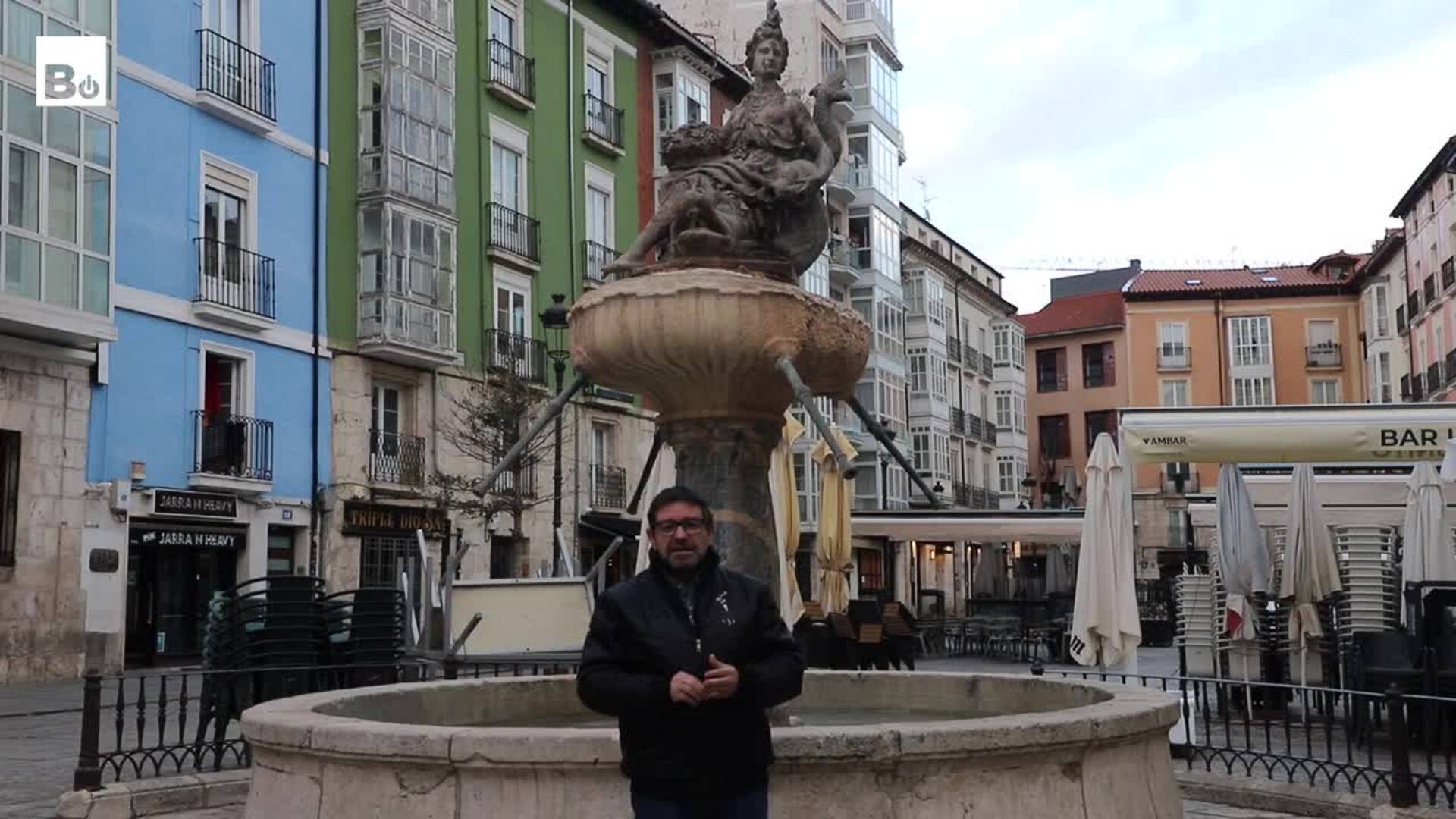 La enigmática fuente que preside una plaza de Burgos