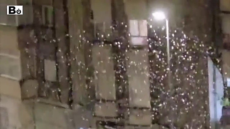 La nieve llega a Miranda de Ebro