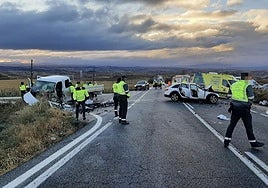 Imagen del accidente en la N-232.