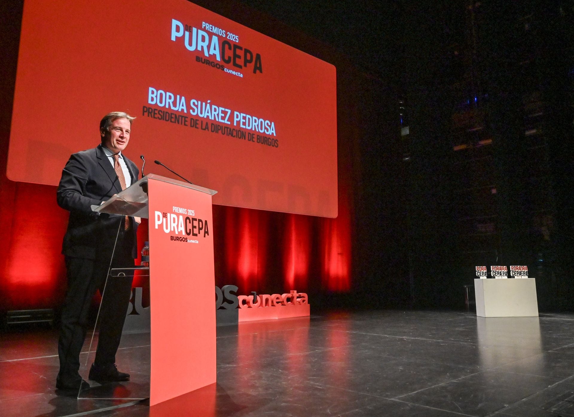 Borja Suárez, presidente de la Diputación de Burgos, aprovechó para hacer una defensa del potencial de la provincia. 