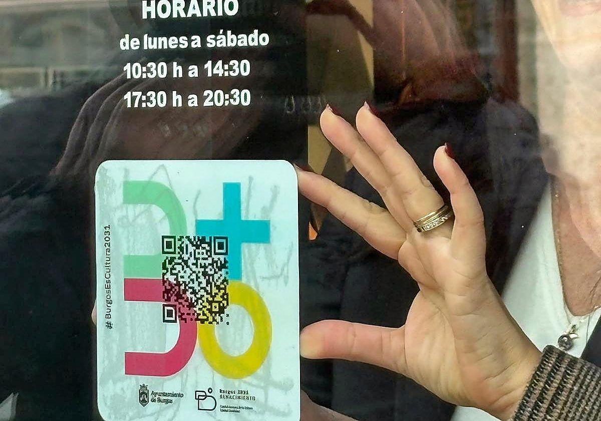 Pegatina identificativa vinculada a la candidatura Burgos 2031.