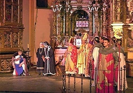 Un momento de la recreación histórica de 'El Cronicón de Oña'.