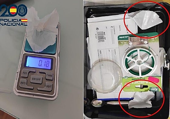 Droga encontrada en el domicilio del detenido