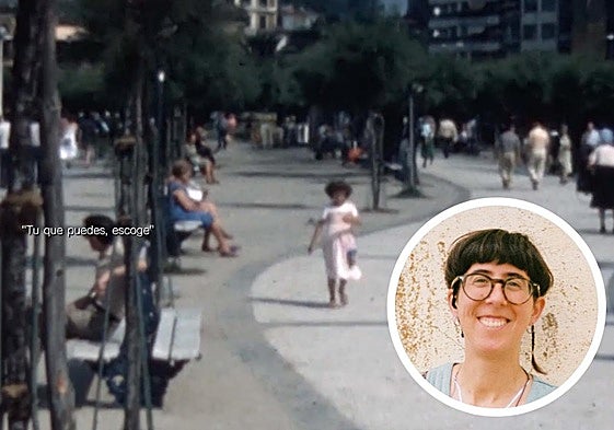 Instante de 'La raíz' y la cineasta burgalesa Isa Sáez Pérez.