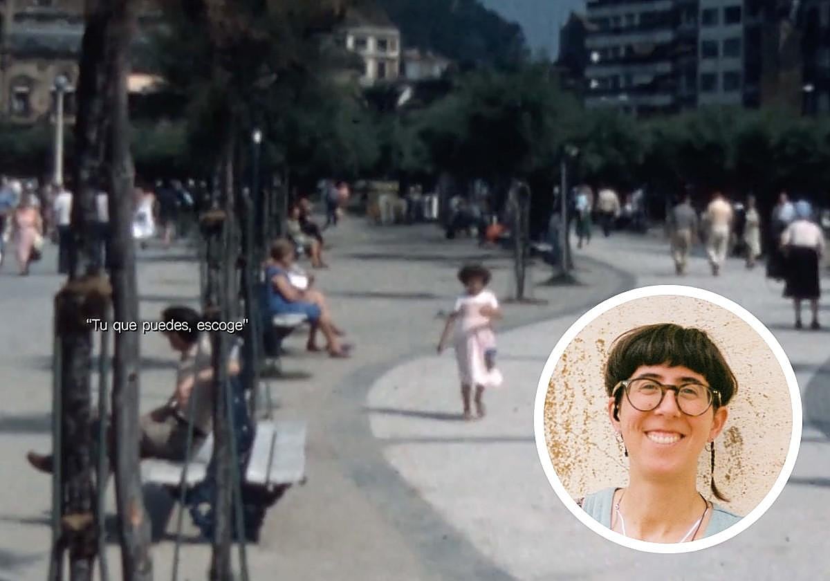 Instante de 'La raíz' y la cineasta burgalesa Isa Sáez Pérez.