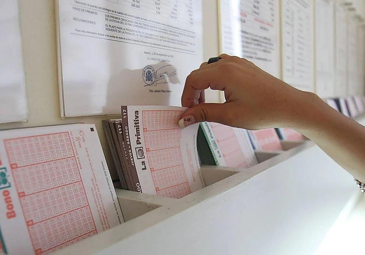 Papeleta para el sorteo de la Primitiva.