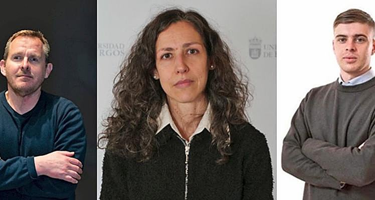 Joaquín Pacheco Bonrostro, Silvia Casado Yusta, catedráticos del área de Métodos Cuantitativos de la Universidad de Burgos, y el doctorando Mario Solana Ezquerra.