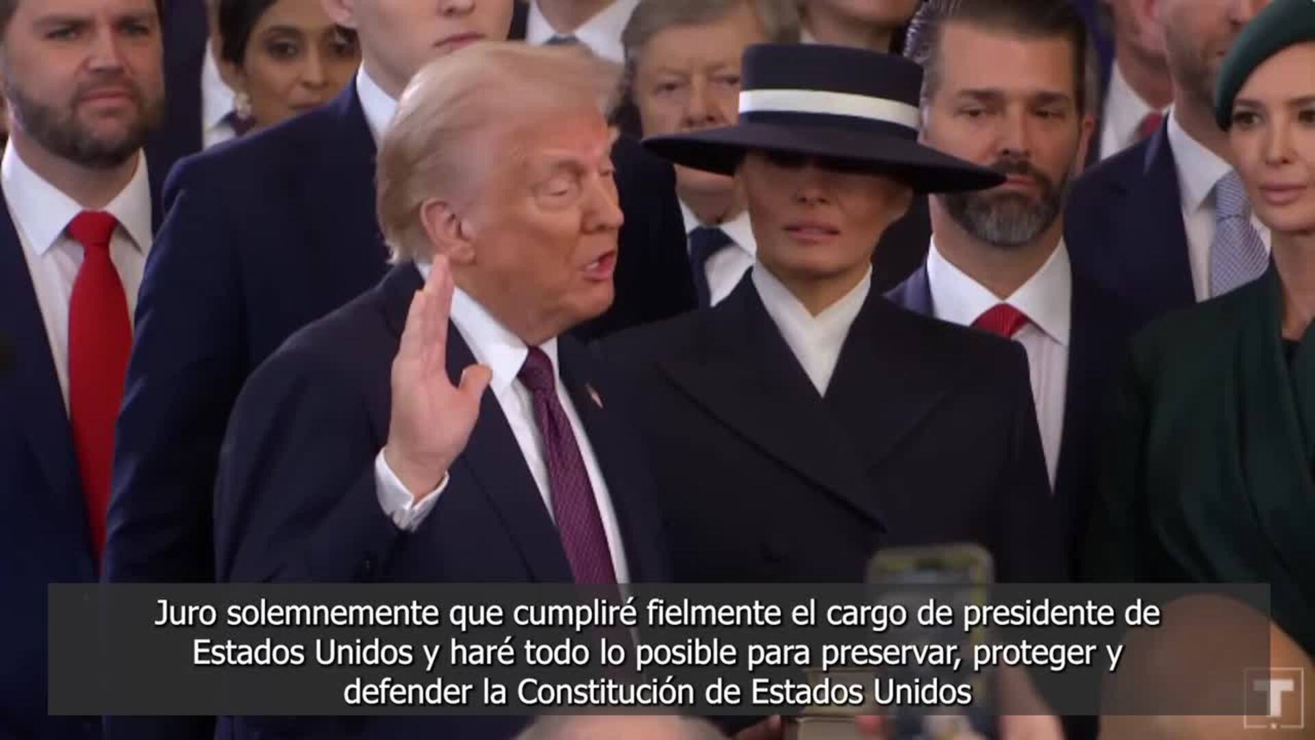 Trump jura su cargo como presidente número 47 de Estados Unidos