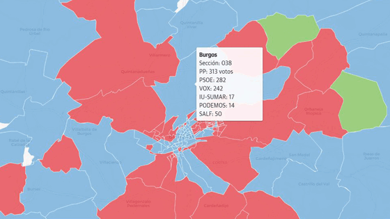 Consulta los resultados de las elecciones de Castilla y León calle a calle en Burgos