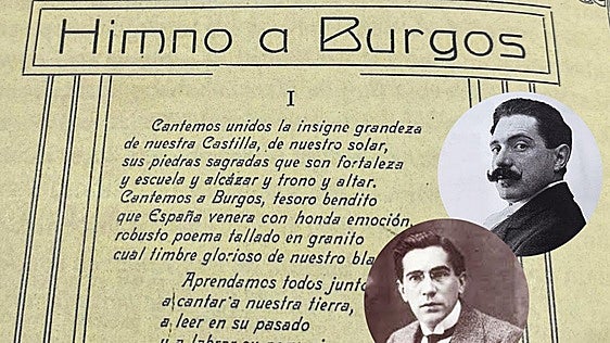 Quiénes eran Calleja y Zurita, los creadores del Himno a Burgos que cumple 100 años