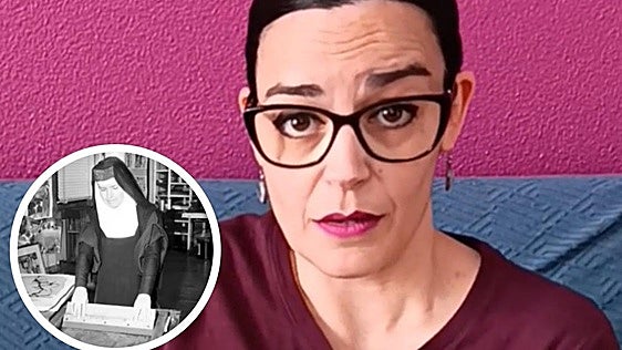 La monja que pasó de las estampitas religiosas para hacer obras a lo Warhol