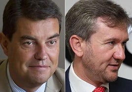 Ángel Ibáñez y Javier Lacalle, en sendas imágenes de archivo.