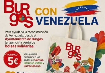 Burgos pone a la venta bolsas de tela solidarias con Venezuela