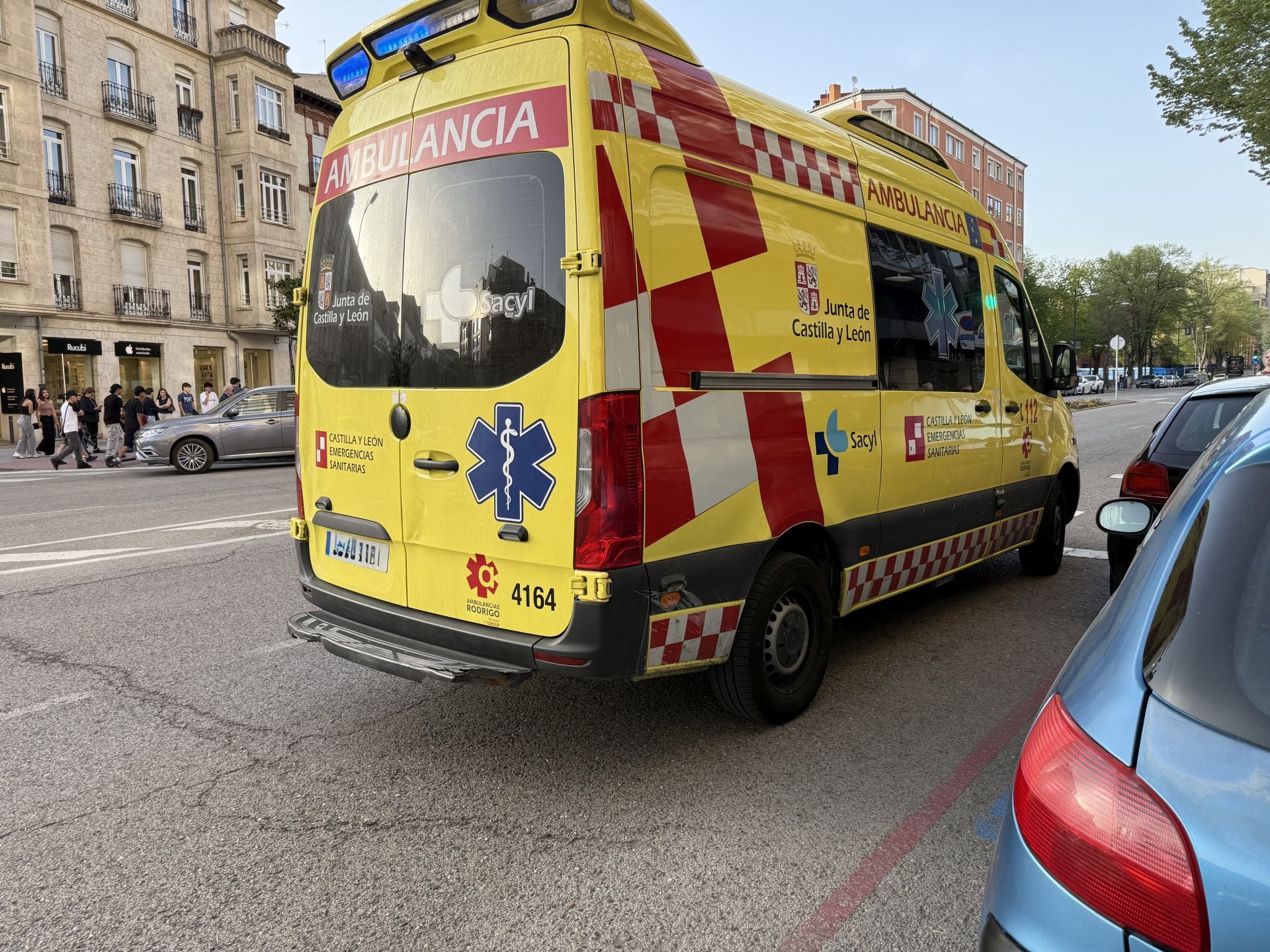 Una joven herida tras ser atropellada por un turismo frente a la universidad en Burgos