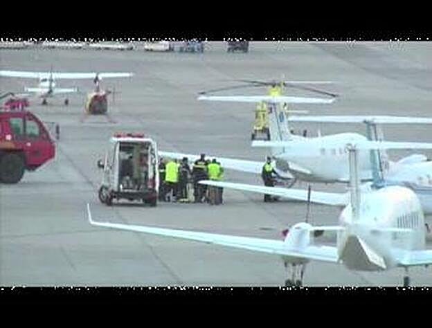 Traslado en avión de la herida por explosión en Mogán