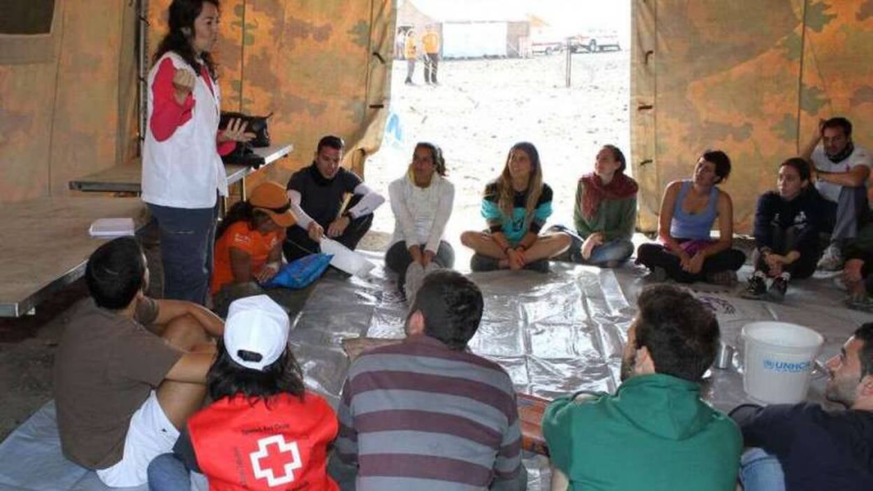 Campamento de refugiados en el campo de La Isleta