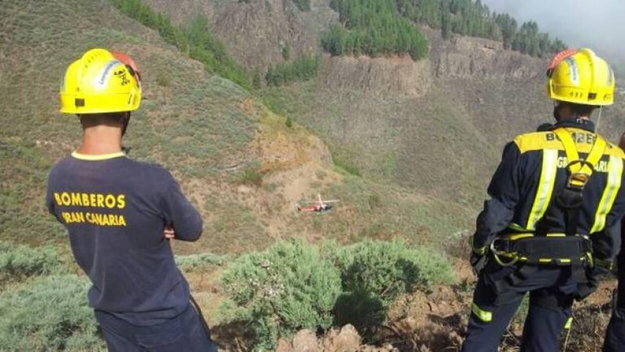 Herido un cazador al precipitarse en la Caldera de Los Marteles