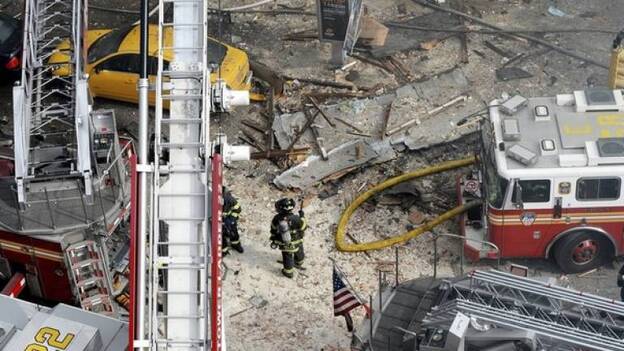 Fuerte explosión en Nueva York derriba 2 edificios y deja al menos 11 heridos