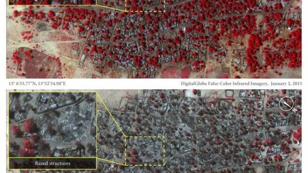 Imágenes por satélite muestran la destrucción causada por Boko Haram en Baga