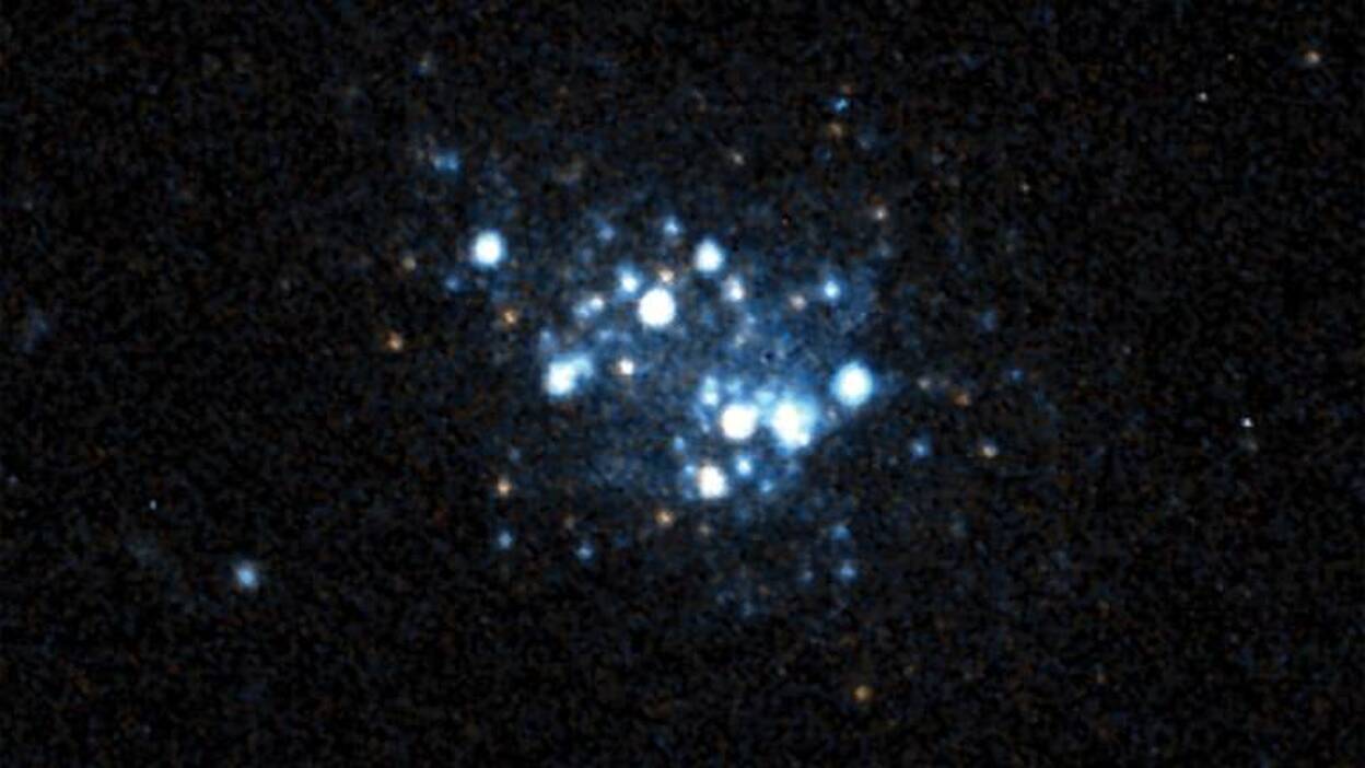 Una galaxia azul pálido registra el menor nivel metálico conocido