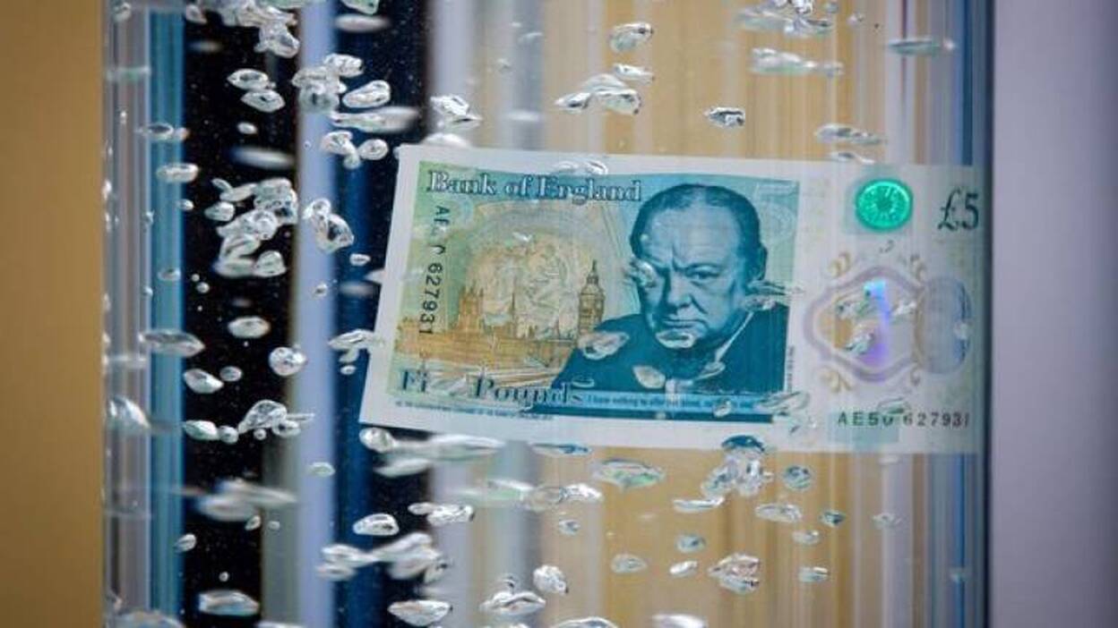 El nuevo billete de cinco libras será de plástico