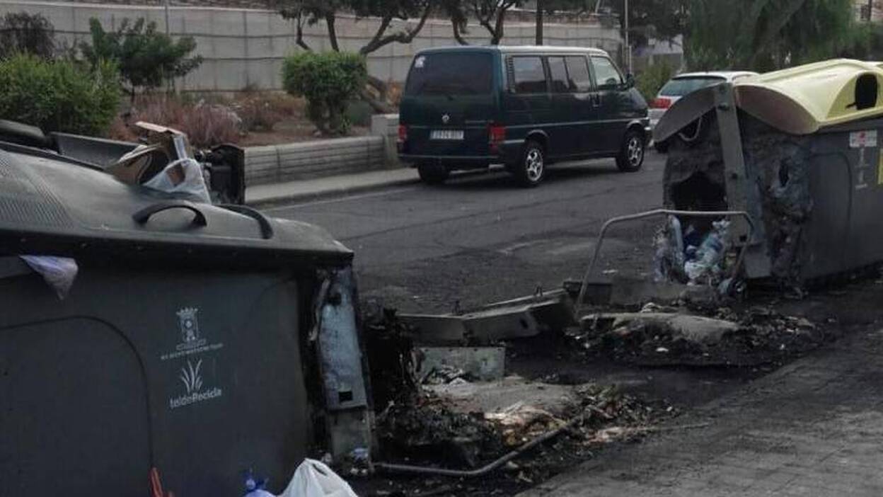 Los vándalos queman 135 contenedores en diez meses