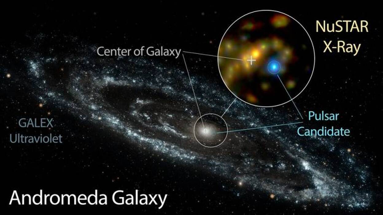 Un púlsar, lo más brillante en rayos X de la galaxia vecina