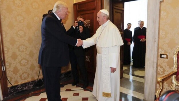 El papa recibe a Trump