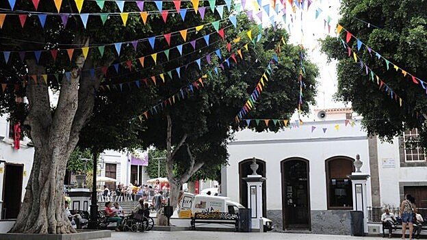 Imagen del casco de  Agaete , preparado para la gran fiesta. /  G. Montesdeoca