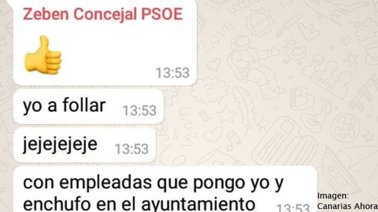 Un concejal de La Laguna presume de «follar» con enchufadas