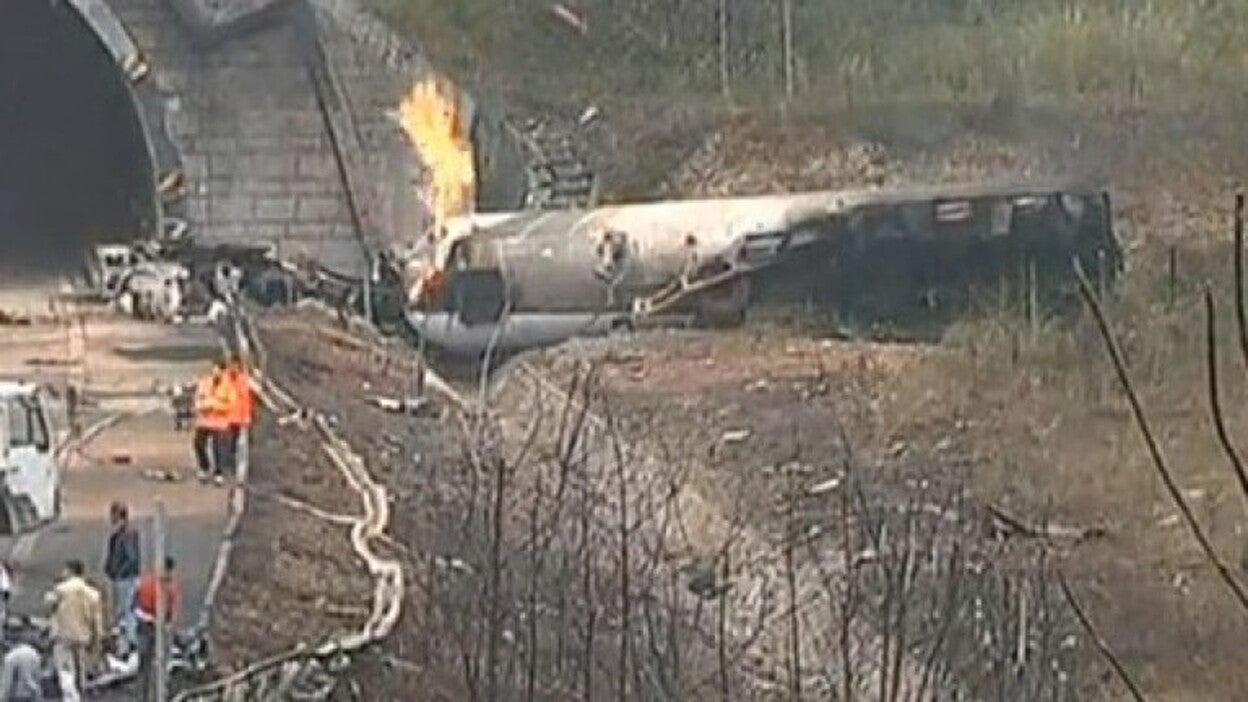 Violenta explosión de un camión cisterna en Corea del Sur